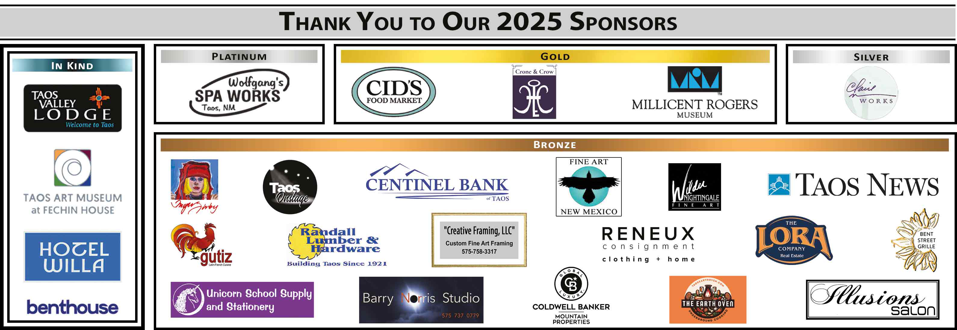 Our 2025 Sponsors